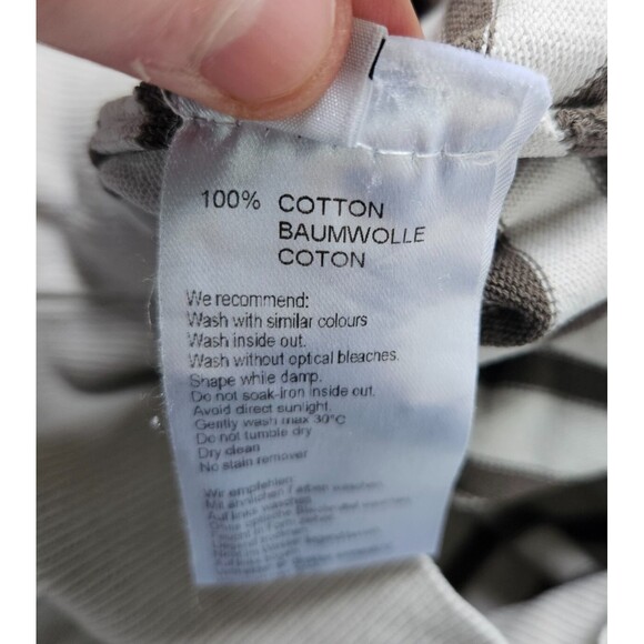 SAND Copenhagen Striped Polo Shirt Men XL Beige Brown Short Sleeve Preppy Casual - Picture 7 of 7